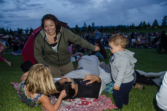 Celebrate America, an Independence Day Celebration at the Huntsman Springs Golf Course in Driggs, Idaho. It was free fun for everyone, bounce toys for kids and a concert featuring two of the original