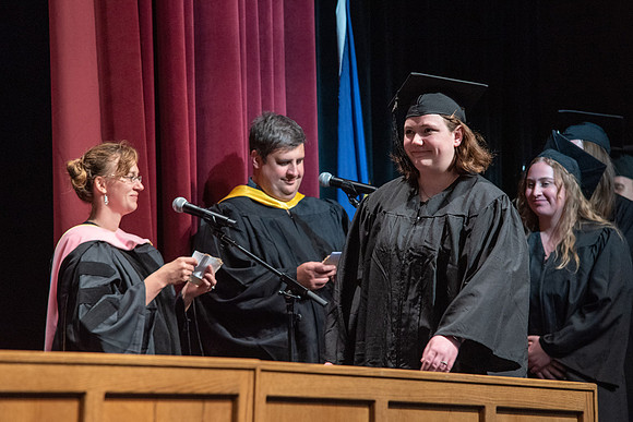 Graduates during convocation for the College of Performing and Visual Arts.