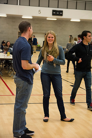 Students do a variety of service activies together with their dates.