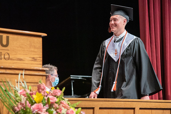 Graduates during convocation of the College of Physical Sciences and Engineering.