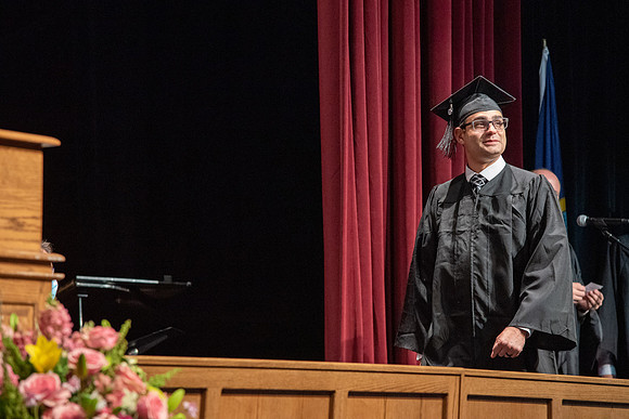 Graduates during convocation of the College of Physical Sciences and Engineering.