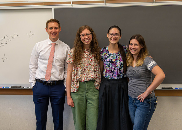 Students in group photo for the Math Ed Society.