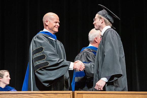 Graduates during convocation of the College of Physical Sciences and Engineering.