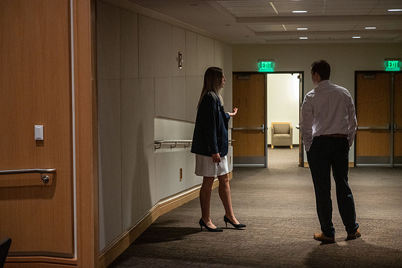 Photos for the usher training video in the BYU-Idaho Center.