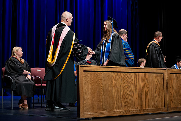 Graduates during convocation for the College of Performing and Visual Arts.