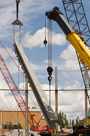 Construction on the Auditorium, later named the BYU-Idaho Center.