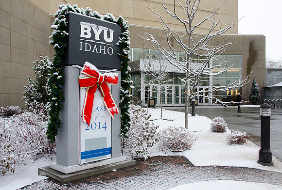 Winter on the campus of BYU-Idaho.