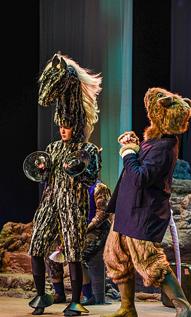 The theatre department's dress rehearsal of the Wind in the Willows in the Snow Drama Theatre.