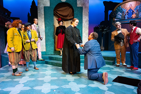 Dress rehearsal for Theater production, Comedy of Errors.