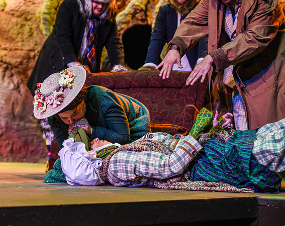 The theatre department's dress rehearsal of the Wind in the Willows in the Snow Drama Theatre.