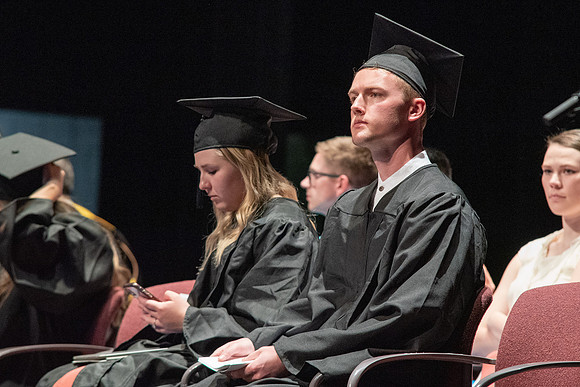 Graduates during convocation for the College of Performing and Visual Arts.