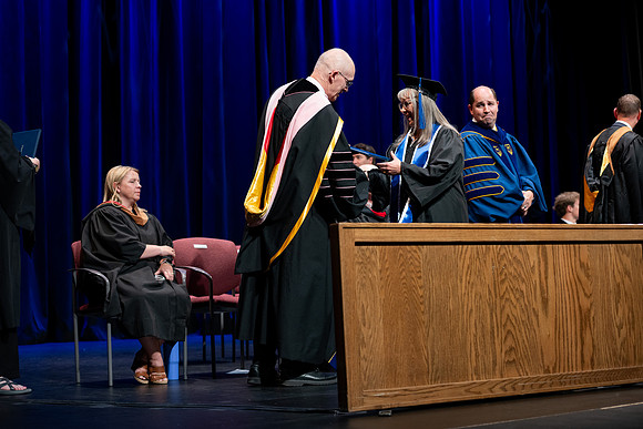 Graduates during convocation for the College of Performing and Visual Arts.