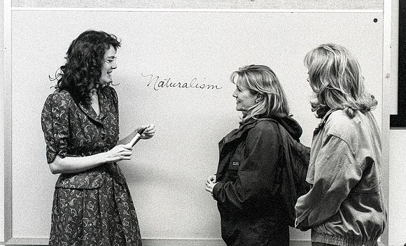 Rhonda Seamons, Elementary Education professor, teaches her students in the classroom. December 1995.