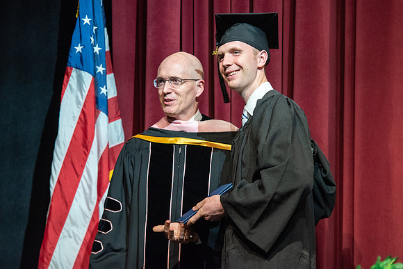 Graduates during convocation for the College of Performing and Visual Arts.