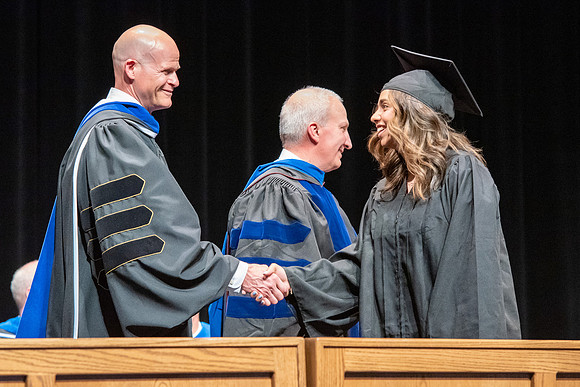 Graduates during convocation of the College of Physical Sciences and Engineering.