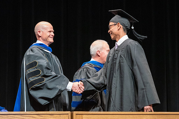 Graduates during convocation of the College of Physical Sciences and Engineering.