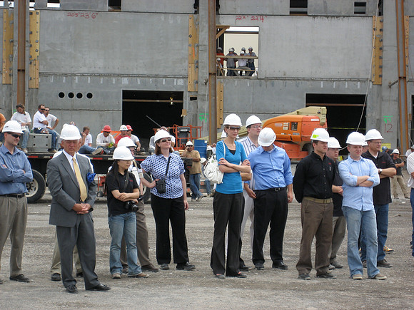 Construction on the Auditorium, later named the BYU-Idaho Center.