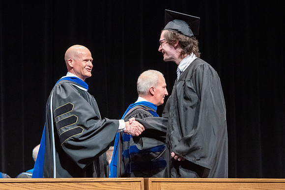 Graduates during convocation of the College of Physical Sciences and Engineering.