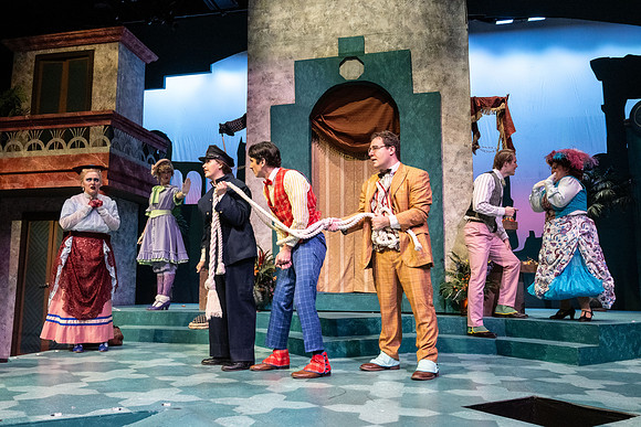 Dress rehearsal for Theater production, Comedy of Errors.