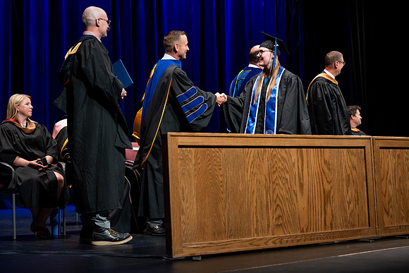 Graduates during convocation for the College of Performing and Visual Arts.