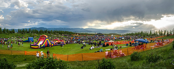 Celebrate America, an Independence Day Celebration at the Huntsman Springs Golf Course in Driggs, Idaho. It was free fun for everyone, bounce toys for kids and a concert featuring two of the original