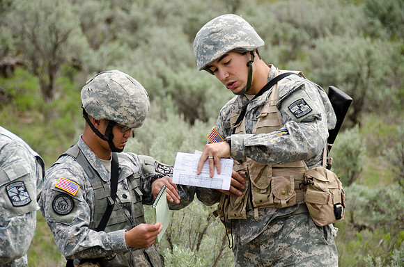 ROTC does some training West of R Mountain.