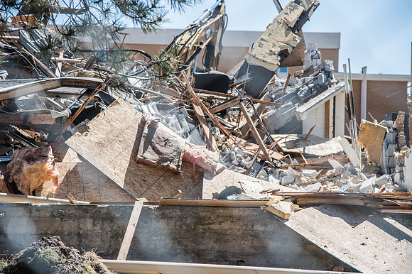 BYU-Idaho Kirkham building demolition. Summer Term