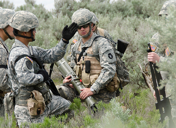 ROTC does some training West of R Mountain.