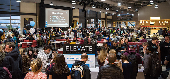 The Elevate Kickoff, a competition for social change, was held in the Crossroads, Fall Semester.