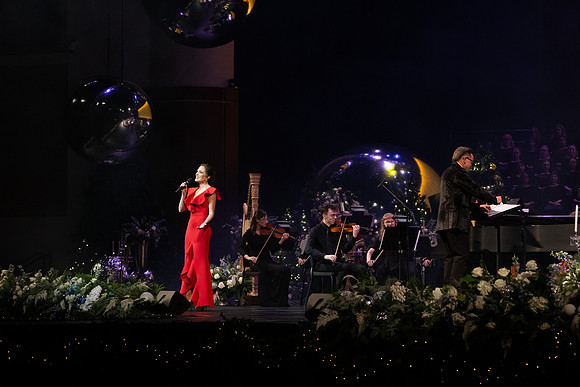 Laura Osnes performs during the Christmas concert with BYUI Student music programs.