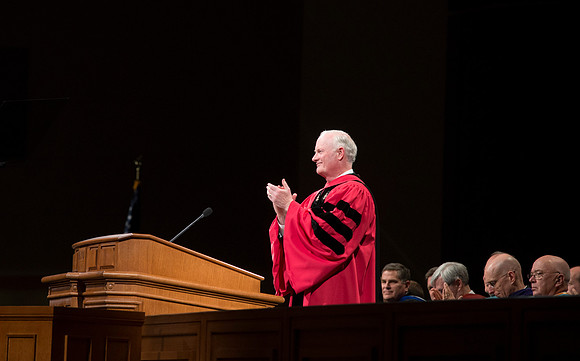 BYU-Idaho December 2013 graduation.  President Kim B. Clark