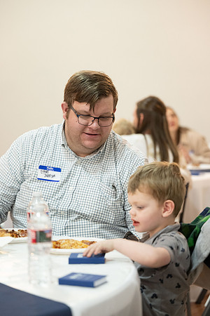 Alumni in the Cache Valley area gather at Eagles Landing Event Center, in Smithfield, Utah and get the chance to listen to and meet President Meredith.