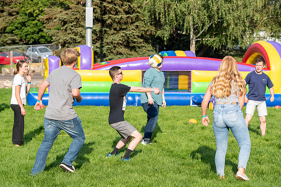 Students at the Summer BBQ.