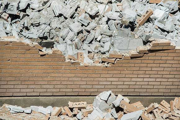 BYU-Idaho Kirkham building demolition. Summer Term