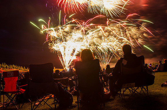 Celebrate America, an Independence Day Celebration at the Huntsman Springs Golf Course in Driggs, Idaho. It was free fun for everyone, bounce toys for kids and a concert featuring two of the original