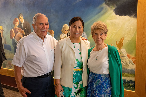 Opening ceremony with VIPs who helped bring the murals to campus.