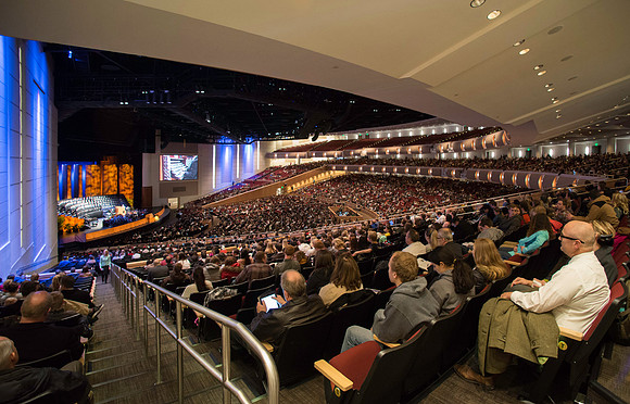 Elder Brent H. Nielson speaks at devotional in the BYU-Idaho Center.