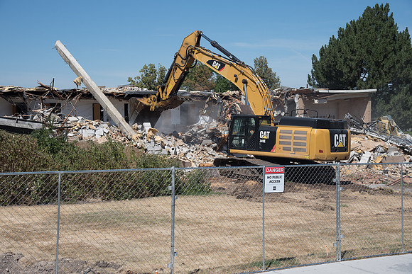 Big D Construction doing some major Destruction to the Kirkham Building.