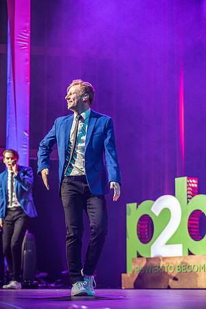 Vocal Point performs during Power to Become, held in the Hart Auditorium.