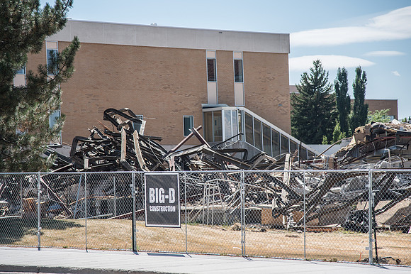 BYU-Idaho Kirkham building demolition. Summer Term