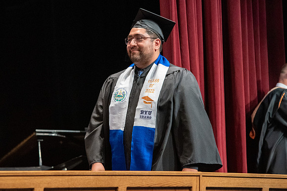 Graduates during convocation of the College of Physical Sciences and Engineering.
