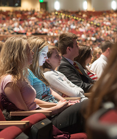 Devotional Audience in the BYU-Idaho Center.