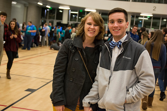 Students do a variety of service activies together with their dates.