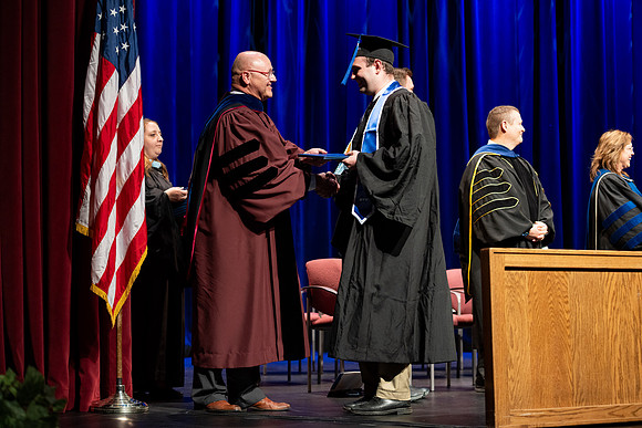 Graduates during convocation for the College of Academic Success & Interdisciplinary Studies.