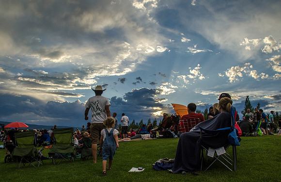 Celebrate America, an Independence Day Celebration at the Huntsman Springs Golf Course in Driggs, Idaho. It was free fun for everyone, bounce toys for kids and a concert featuring two of the original