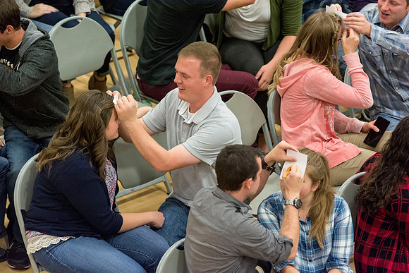 The Gilberts host a Date night in the BYU-Idaho Center.