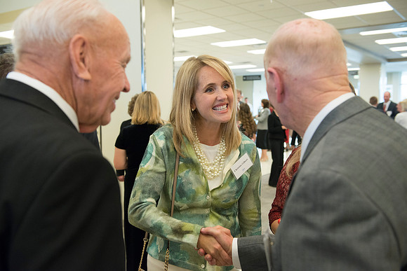 President Clark G.Gilbert meets with members of the President's Club for an evening of good food, entertainment and enlightenment.