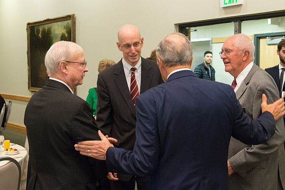 Emeritus Breakfast, Nov 2018, BYU-Idaho Alumni Award of excellence was awarded to Jon Beesley.