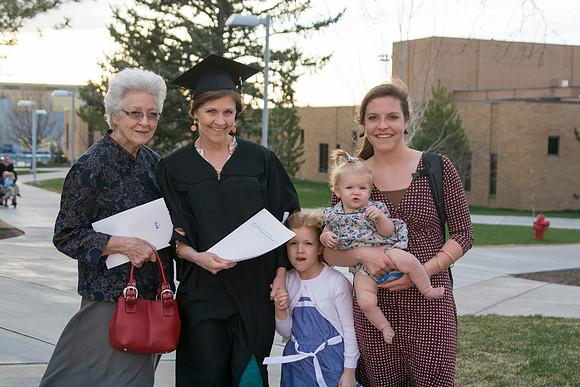 Brigham Young University-Idaho Graduates tour campus with their families saying goobyes to peers and getting pictures with friends and family before the convocation ceremonies. Photo by Ryan Chase