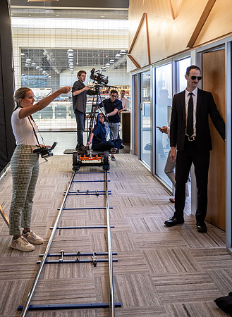 Media creations video production in the Career Center. Aug 2022
